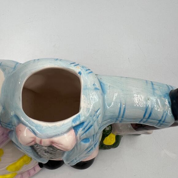 Vintage Ceramic Dressed Pigs Decorative Teapot Set Mr & Mrs Pig Fairytale - Picture 10 of 10